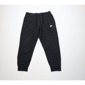Vtg Y2K Nike Mens Large Faded Travis Scott Mini Swoosh Cuffed Sweatpants Joggers